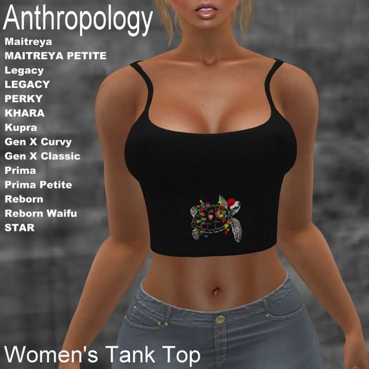 Sea Turtle Christmas Women's Tank Top (WTZ X)