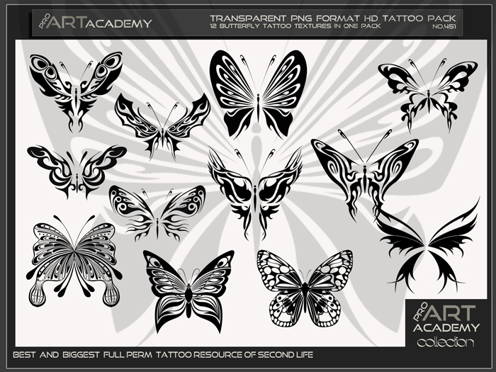 Tato Texture Second Life Marketplace - @PAA - Tattoo Texture Pack 451