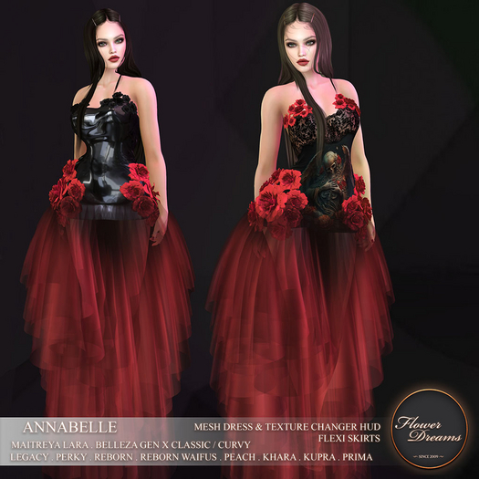 .:FlowerDreams:.Annabelle gown - red