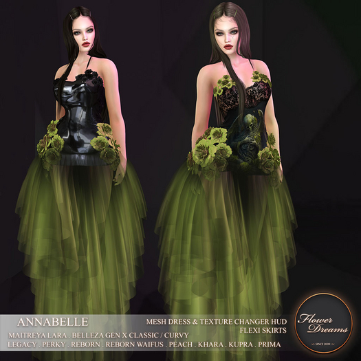 .:FlowerDreams:.Annabelle gown - green Demo