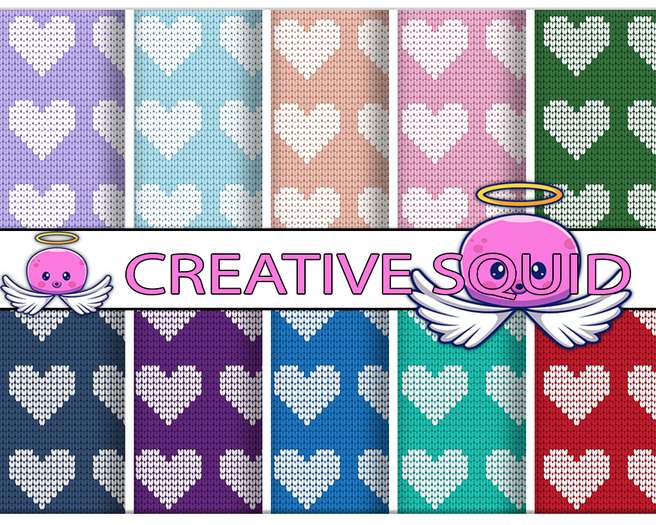 Hearts Knit Seamless Textures
