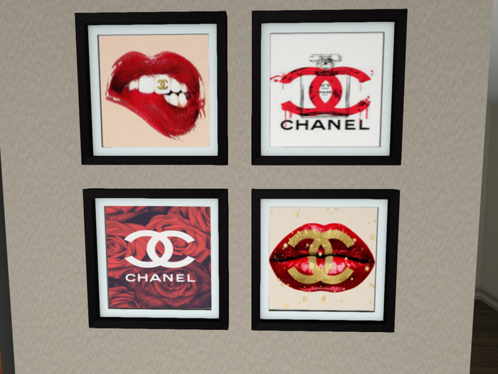*DD Designs* Chanel 4 Panel Wall Decor