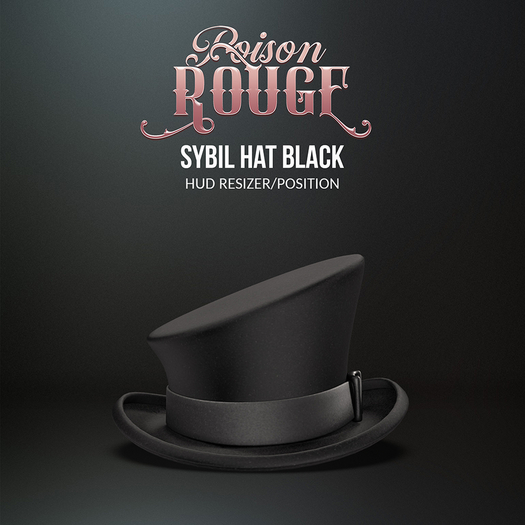 POISON ROUGE Sybil Hat Black
