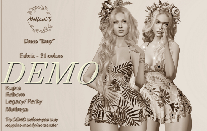 Mellani's Dress ''Emy'' DEMO !!!