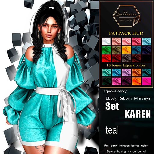 *BRILLANCIA* - Set Karen  teal