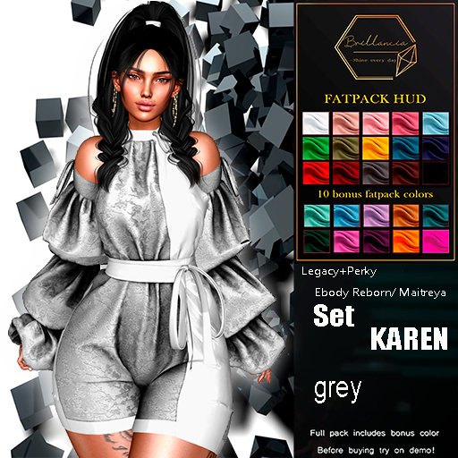 *BRILLANCIA* - Set Karen  grey