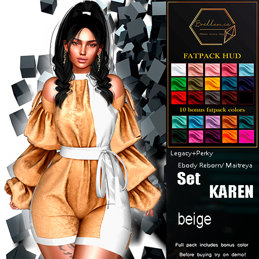 *BRILLANCIA* - Set Karen  beige