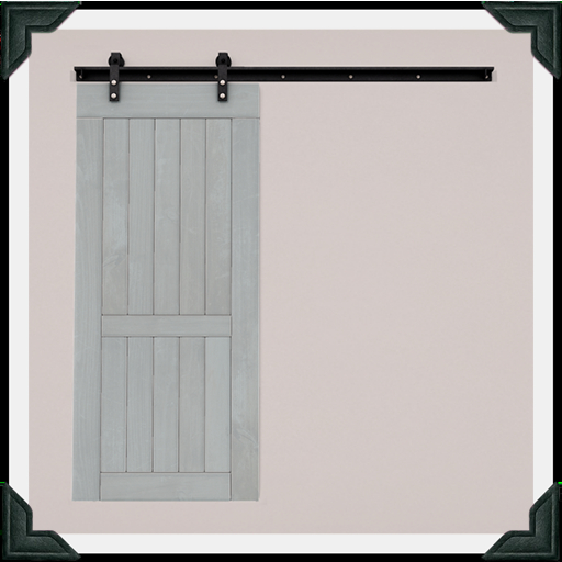 floorplan. sliding barn door / blue [box]