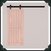 floorplan. sliding barn door / pink [box]