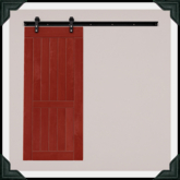 floorplan. sliding barn door / red [box]