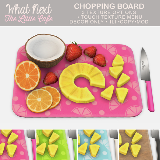 {wn} Chopping Board Decor - Little Cafe (boxed)