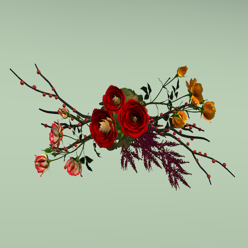 Della Robbia Rose Swag