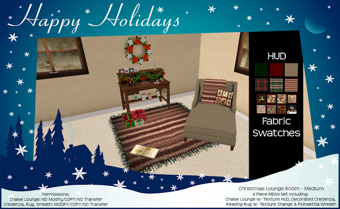 Christmas Lounge Room - Medium