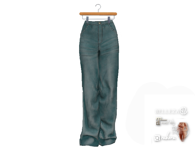 {amiable}Mesh High Waist Loose Denim for Flat04