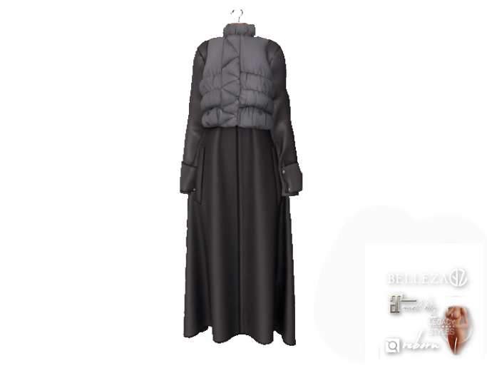 {amiable}Mesh Down Jacket Dress02