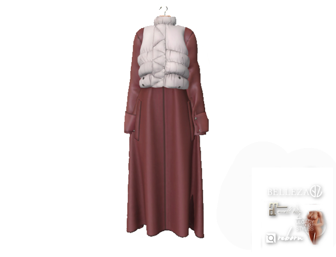 {amiable}Mesh Down Jacket Dress05