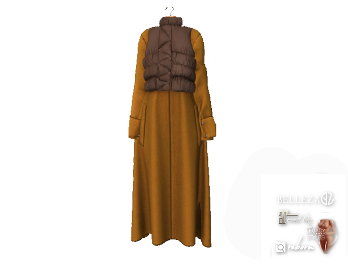 {amiable}Mesh Down Jacket Dress06