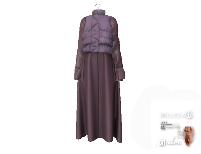 {amiable}Mesh Down Jacket Dress08