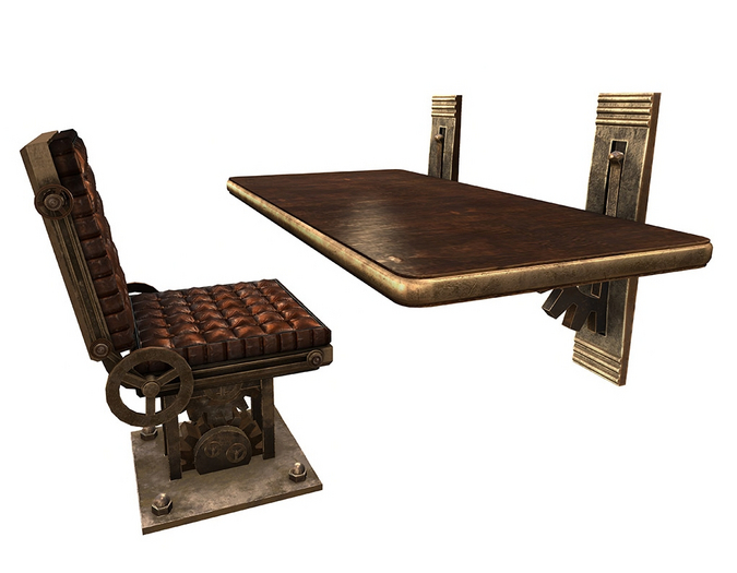 [Tia] Steampunk - Bolted Chair & Desk (Boxed)