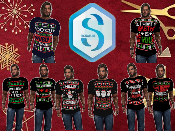 UGLY SIGNATURE XMAS SHIRTS MULTI PACK