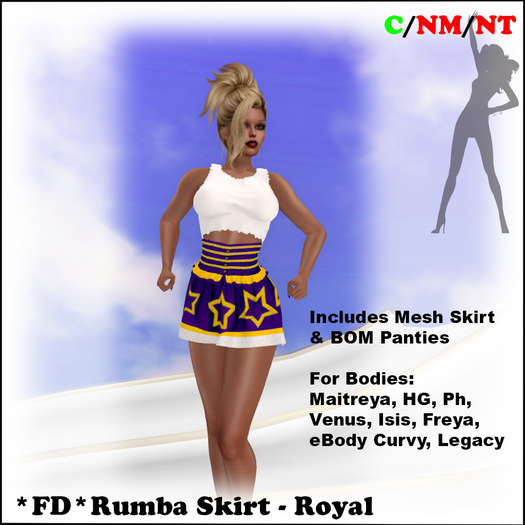 *FD* Rumba Skirt [Boxed] Royal