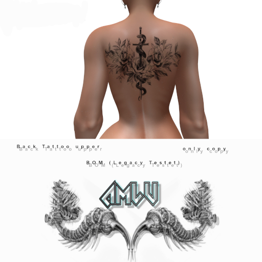 Back Tattoo Snake3F 100 % by Amlu