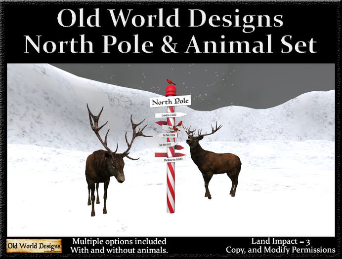 North pole sign set boxed