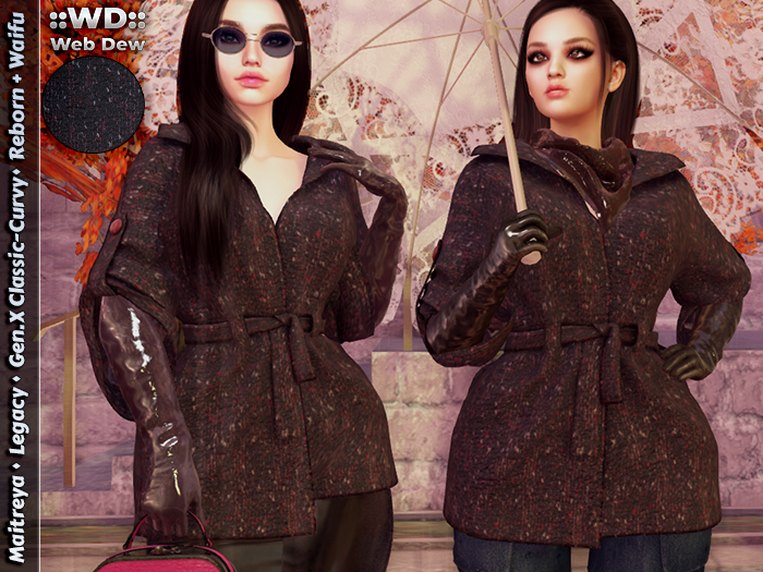 ::WD:: Cashmere Coat - Purple Boucle