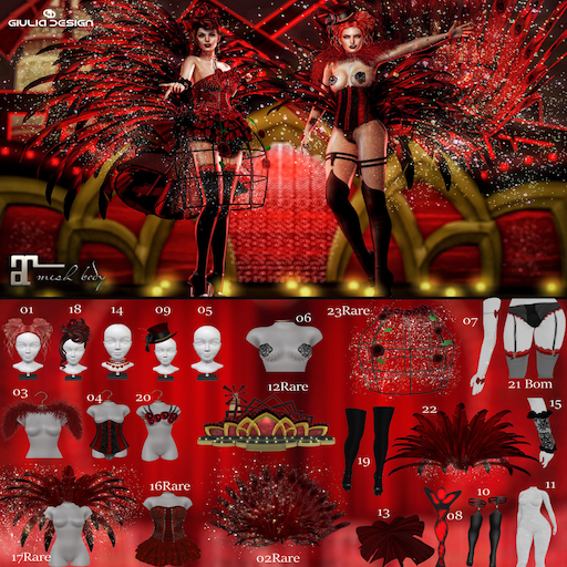 17  rare feathers -[GIULIADESIGN]-Moulin Rouge-