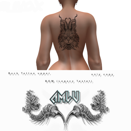 Back Tattoo Cat4F 100 % by Amlu