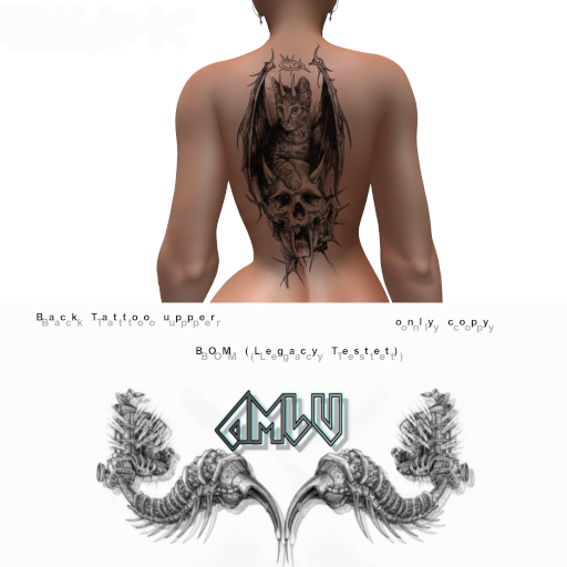 Back Tattoo Cat3F 100 % by Amlu