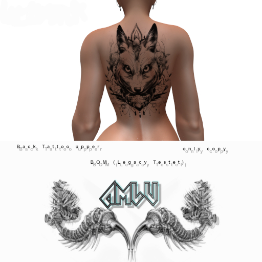 Back Tattoo Cat1F 100 % by Amlu