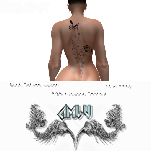 Back Tattoo Butterfly3F 100 % by Amlu