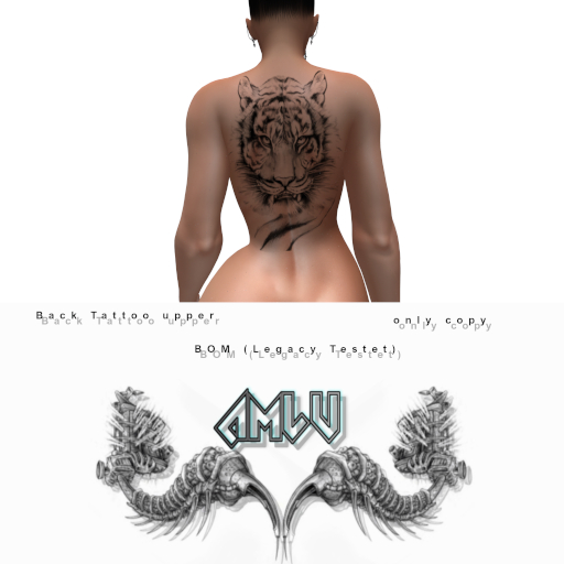 Back Tattoo BackTiger1F 100 % by Amlu