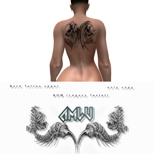 Back Tattoo Angeldevil1F 100 % by Amlu