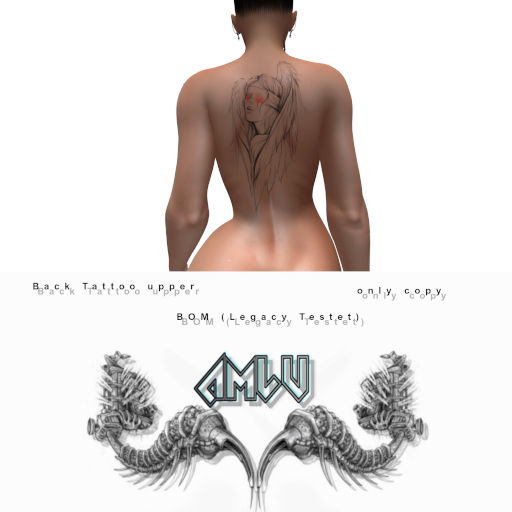 Back Tattoo Angel3F 100 % by Amlu