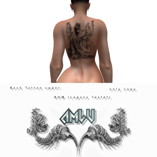 Back Tattoo Angel2F 100 % by Amlu