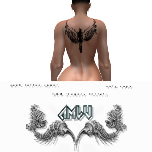 Back Tattoo Angel1F 100 % by Amlu