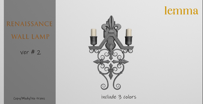 Lemma Renaissance wall lamp ver#2