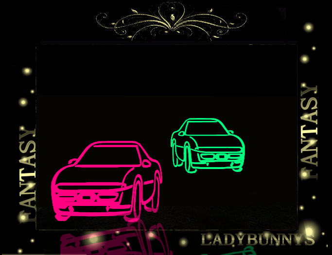 Mesh Neon Wall Art Decor - Race Car