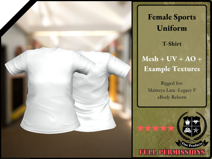 FP Full Perm - T-Shirt Female Sports Set Uniform - UPDATE TO LARAX & STAR MESH BODY