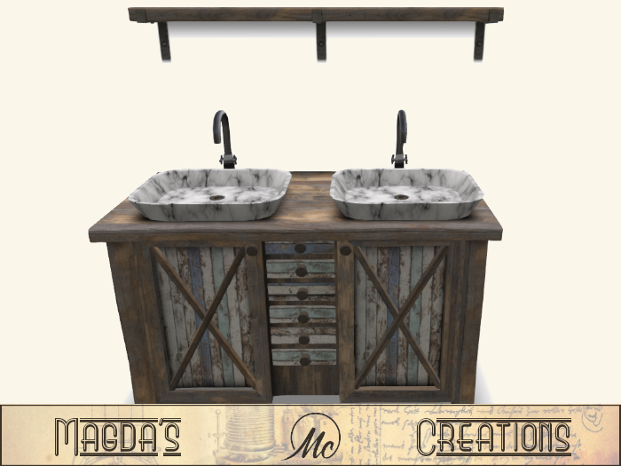 [M-C] Rustic Double Sink 'Korinthos'
