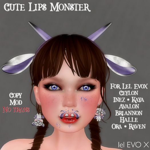 * Cute Lips Monster * Purple *