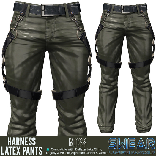 Latex Pants Harness MOSS