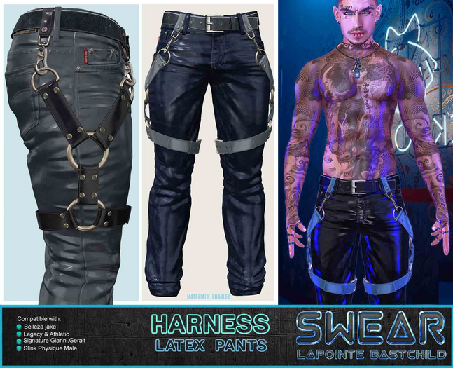 Latex Pants Harness