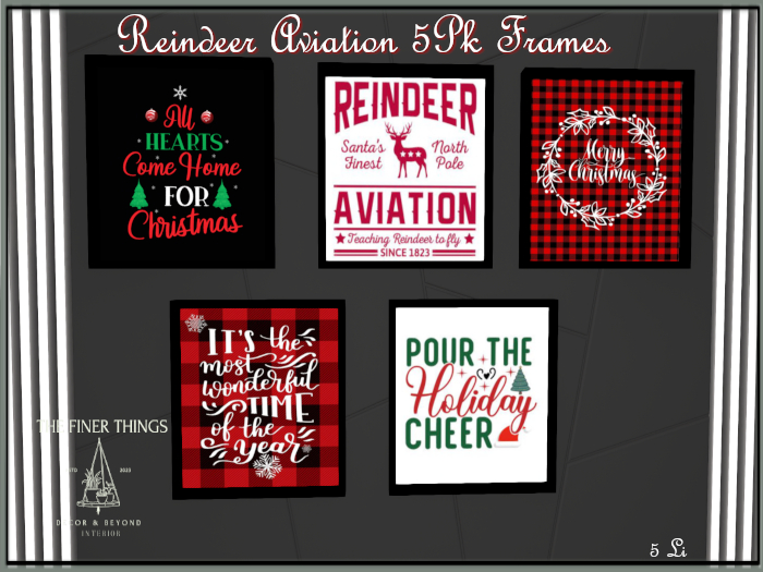 Reindeer Aviation 5 Pack Frames