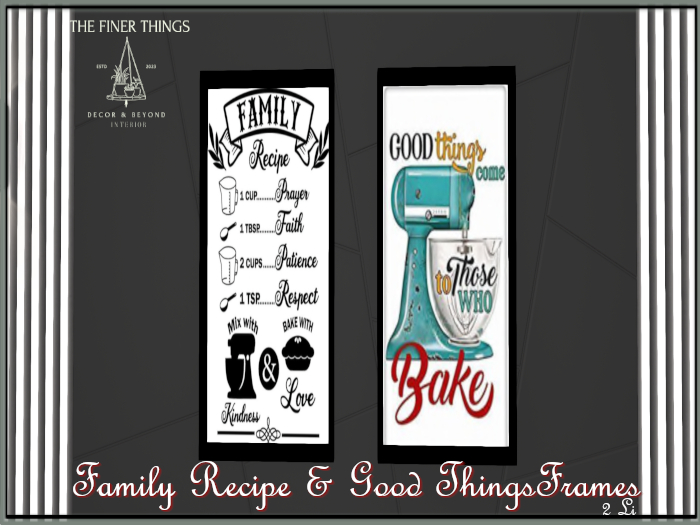 Family Recipe 2pk Frames