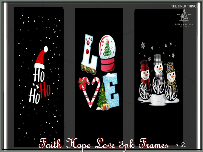 Faith Hope Love 3pk Frames
