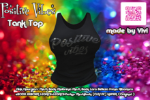 Tank top Rhinestone Positive Vibes -Vivi