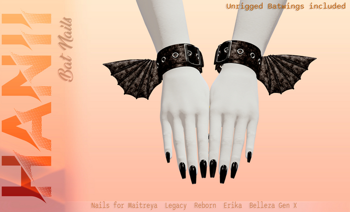 HANII - Bat Nails (BLACK)